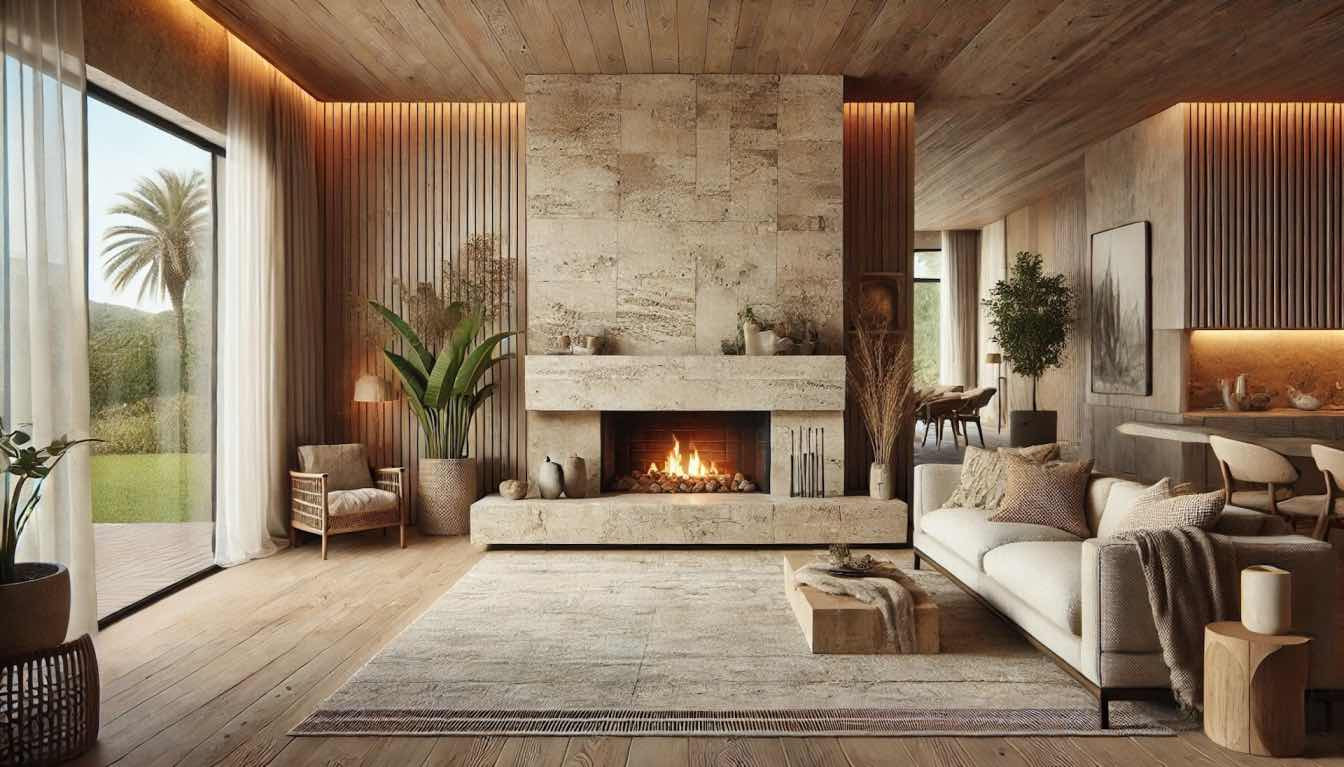 Travertine Detail Ideas for Warm Textured Home Surfaces